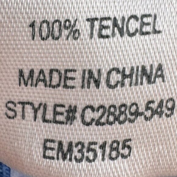 Cloth & Stone Chambray Bomber Jacket Tencel Small Full Zipper 2 Pockets Blue - Picture 8 of 10